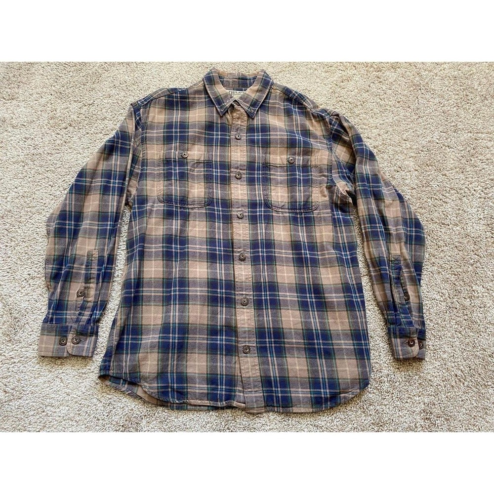 Duluth Trading Co Shirt Flannel Men Medium Tartan Plaid Button Up Preppy SKU19